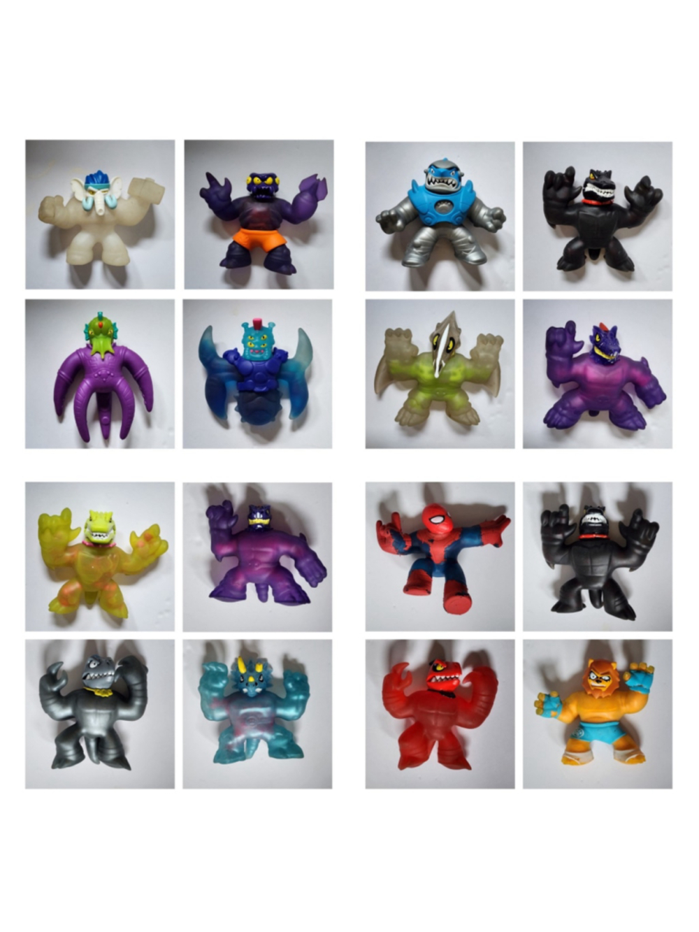 Lot of 17 Moose Toys Hero Goo Jit Zu Action Figures Stretchable Squishy Bending